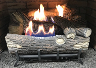 Monessen Mountain Oak Ventless Gas Logs - Manual Control - 18 inch - Natural Gas